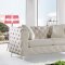 Scarlett Sofa 663 in Cream Velvet Fabric by Meridian w/Options