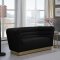 Bellini Sofa 669 in Black Velvet Fabric by Meridian w/Options