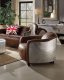 Brancaster Chair 53547 in Brown Leather by Acme w/Options