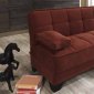 Nexo Sofa Bed Convertible in Terra Cotta Fabric by Mobista