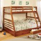 CM-BK601A California II Twin/Full Bunk Bed in Oak