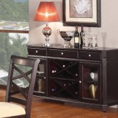 70219 Beale Server in Espresso by Acme w/Wine Rack