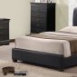 B280 Upholstered Bed in Black Leatherette