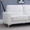 Memphis Sectional Sofa in White Bonded Leather by Whiteline