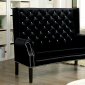 Shayla Loveseat Bench CM-BN6171BK in Black Flannelette