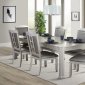 Sienna 7Pc Dining Set in Platinum w/Mirror Accents