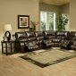 Coffee Leather Sonoma Classic Motion Sectional Sofa w/Options