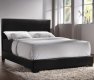 300260Q Upholstered Bed in Black Faux Leather by Coaster