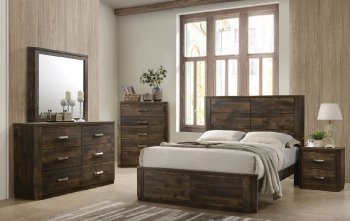 Elettra 5Pc Bedroom Set 24850Q in Antique Walnut w/Options [AMBS-24850-Elettra]