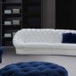 0618 Cosmopolitan Sectional Sofa in White Fabric by VIG