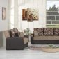 Mobimax Sofa Bed in Brown Fabric by Casamode w/Options