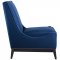 Confident Accent Lounge Chair in Navy Velvet by Modway