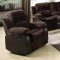 50470 Masaccio Motion Sofa Dark Brown Fabric by Acme w/Options