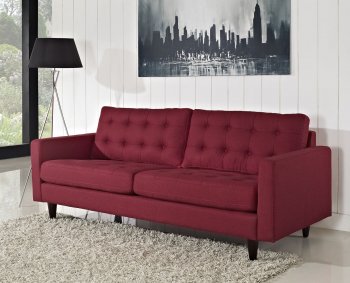 Empress Sofa in Red Fabric by Modway w/Options [MWS-1011 Empress Red]