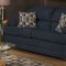 6525 Clara Sofa & Loveseat Set in Black Fabric by Chelsea