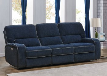 Dundee Power Sofa 603371PP in Navy Blue by Coaster w/Options [CRS-603371PP-Dundee]