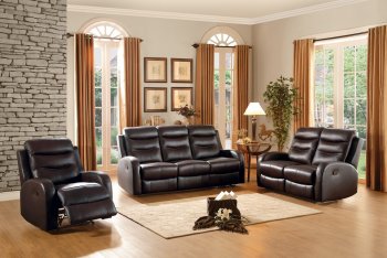 Coppins Motion Sofa 8316 in Chocolate by Homelegance w/Options [HES-8316 Coppins]