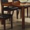 Walnut Finish Elegant Dining Room Furniture W/Leather Seats