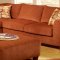 Terracotta Fabric Modern Sectional Sofa w/Optional Ottoman