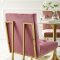 Privy Dining Chair Set of 2 in Dusty Rose Velvet by Modway