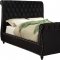 Dakota Bed in Black Velvet Fabric by Meridian w/Options