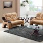 9025 Sofa in Cappuccino Faux Leather w/Options