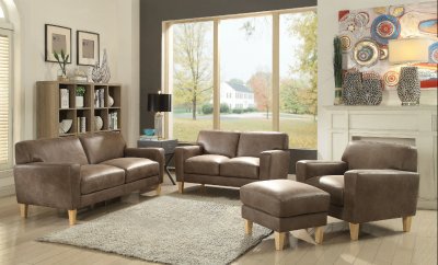 Naroryta Sofa & Loveseat 53730 in Light Brown by Acme w/Options