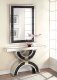 Noor Console Table & Mirror 90248 in Mirror & Black by Acme