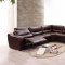 2144 Sectional Sofa in Brown Leather by ESF