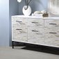 Uma Console Table 97473 in White & Weathered Wood by Acme