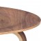 Walnut Finish Bent Wood Modern Coffee Table