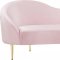 Ritz Sofa 659 in Pink Velvet Fabric by Meridian w/Options