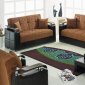 Brown Fabric & Black Vinyl Modern Sofa Bed w/Options