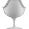 White Fiberglass Contemporary Occasional Swivel Chair