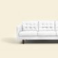 Venere Sofa in White Leather by Beverly Hills w/Options