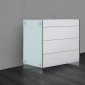 Il Vetro Single Dresser in High Gloss White by Casabianca