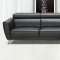 Trax Sectional Sofa by Beverly Hills in Black Full Leather