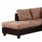 G908B Sectional Sofa w/Ottoman in Saddle Fabric by Glory