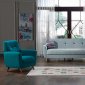 Nora Zigana Light Blue Sofa Bed in Fabric by Istikbal w/Options