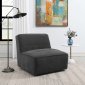 Cobie Swivel Accent Chair 905713 Dark Charcoal Fabric by Coaster