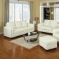 504381 Sawyer Sofa in Cream Bonded Leather by Coaster w/Options