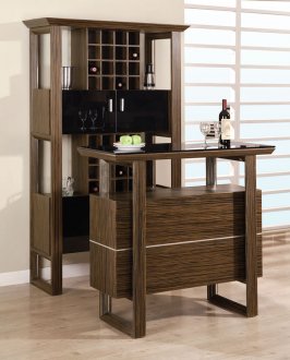 Contemporary Bar Table With Wine Cabinet