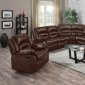 9172 Reclining Sectional Sofa in Brown Bonded Leather w/Options