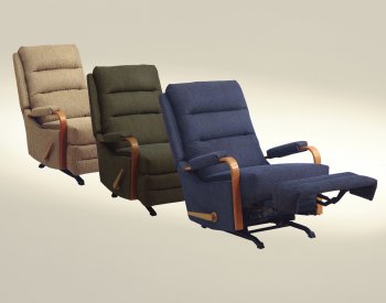 Olive, Honey or Sapphire Fabric Modern Hillcrest Recliner [CNR-4177 Hillcrest]