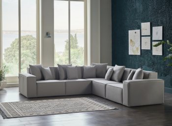 Daya Modular Sectional Sofa in Gray Fabric by Bellona w/Options [IKSS-Daya Gray]