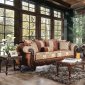 Amadeo Sofa SM6402 in Brown & Beige Patterned Fabric w/Options