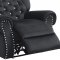 Grace Power Motion Sofa in Black Velvet by Global w/Options