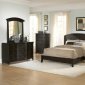 Dark Oak Transitional Low-Profile Bed w/Optional Case Pieces