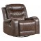 Putnam Recliner Sofa 9405BR in Brown Fabric by Homelegance