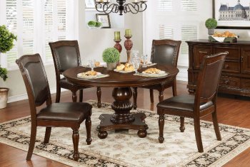 Alpena Round Dining Table CM3350RT in Brown Cherry w/Options [FADS-CM3350RT-Alpena Cherry]